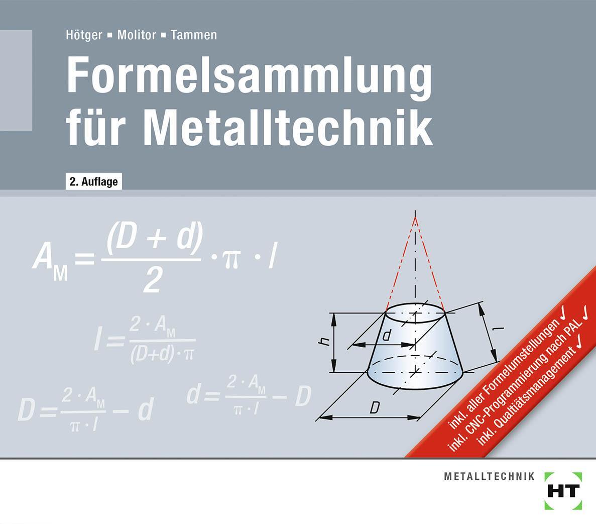 Cover: 9783582832900 | Formelsammlung für Metalltechnik | Volker Tammen (u. a.) | Taschenbuch