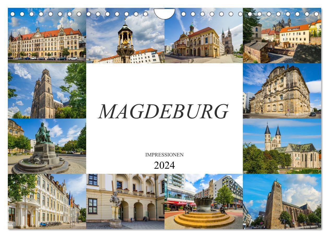 Cover: 9783383084492 | Magdeburg Impressionen (Wandkalender 2024 DIN A4 quer), CALVENDO...