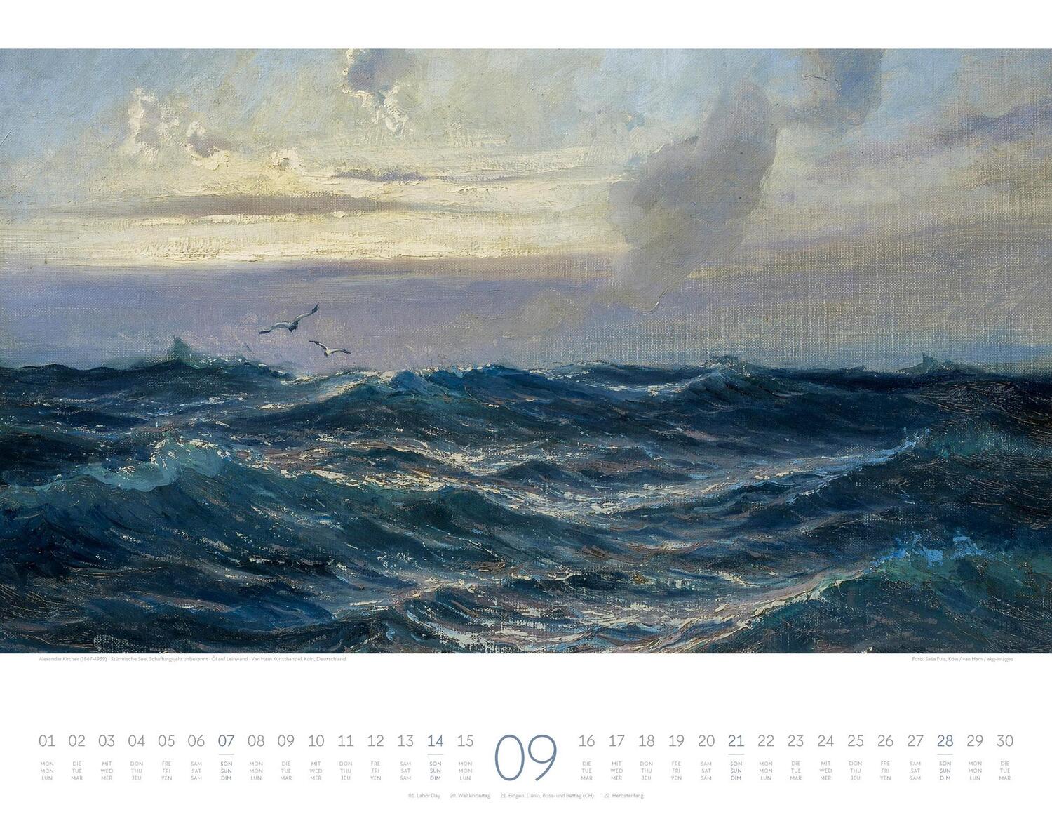 Bild: 9783838425535 | Kunstwerk Meer Kalender 2025 | Ackermann Kunstverlag | Kalender | 2025