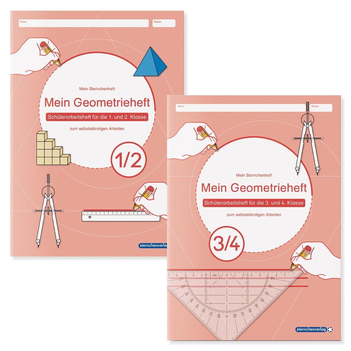 Cover: 9783946904649 | Mein Geometrieheft 1/2 und 3/4 im Set | Katrin Langhans | Taschenbuch