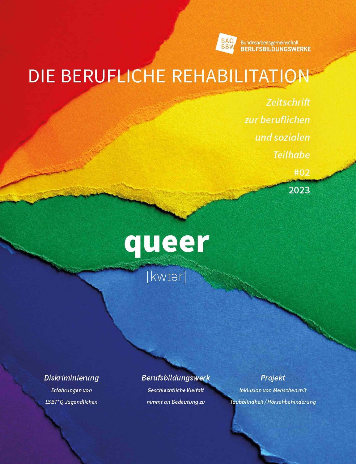 Cover: 9783784135755 | queer | Berufliche Reha Heft 2/2023 | BAGBBW e. V | Taschenbuch | 2023