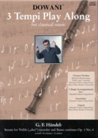 Cover: 632977020028 | Sonata for Treble (alto) recorder and BC Op.1 No.4 | Dowani