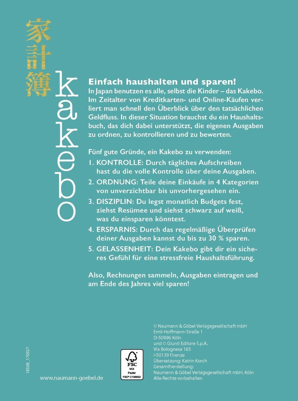 Bild: 9783625180869 | Kakebo - Das Haushaltsbuch | Taschenbuch | 192 S. | Deutsch | 2018