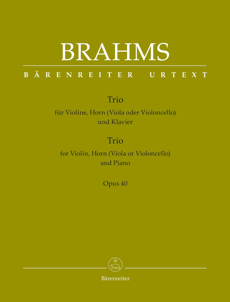 Cover: 9790006541096 | Trio For Violin, Horn | Johannes Brahms | Buch | Bärenreiter Verlag