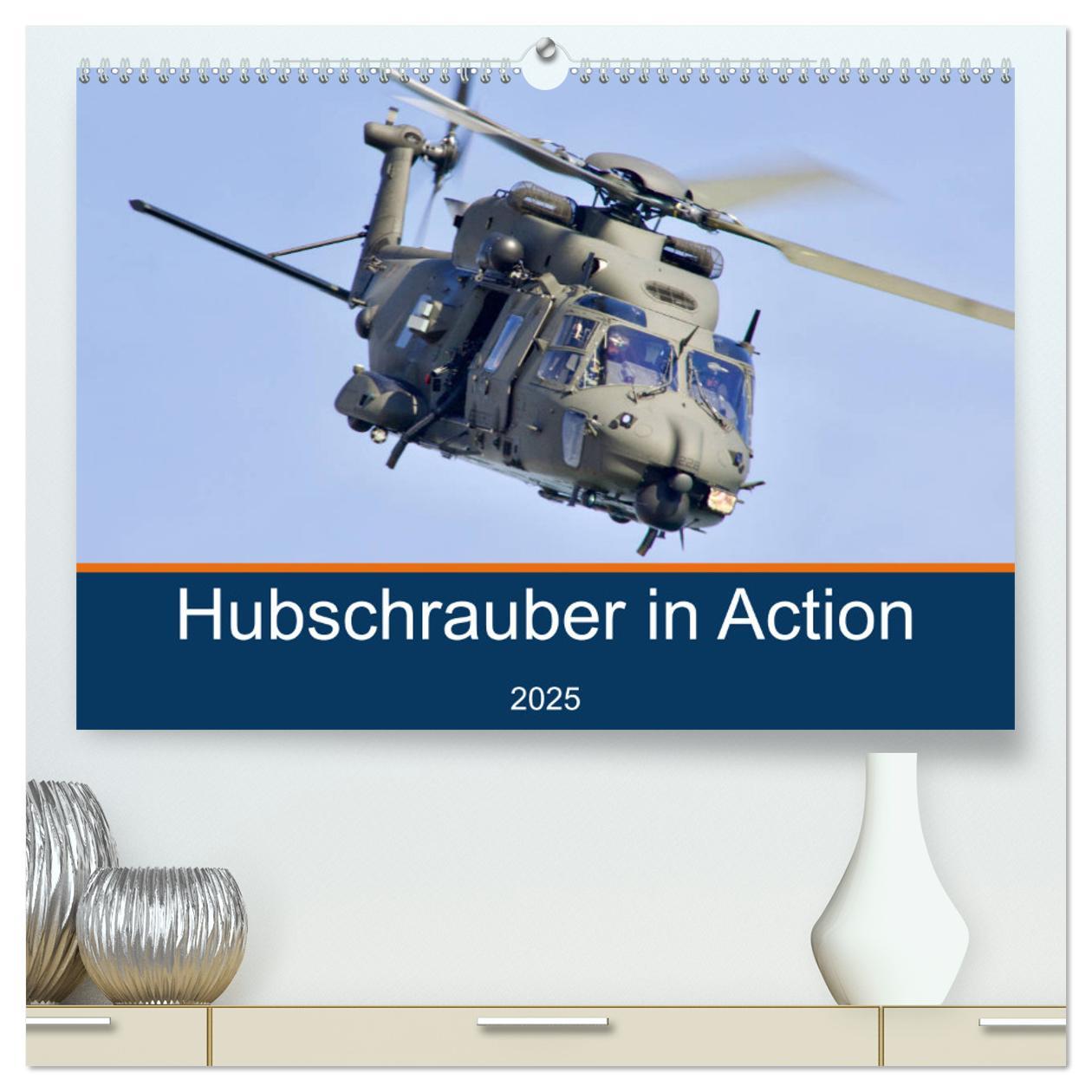 Cover: 9783435168453 | Hubschrauber in Action (hochwertiger Premium Wandkalender 2025 DIN...