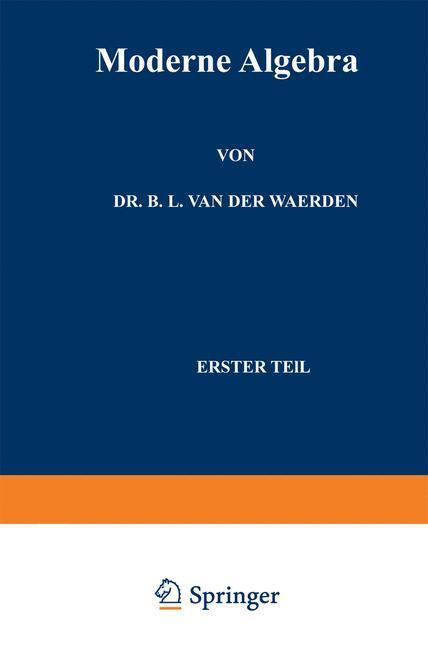 Cover: 9783662356043 | Moderne Algebra | Bartel Eckmann L. van der van der Waerden (u. a.)
