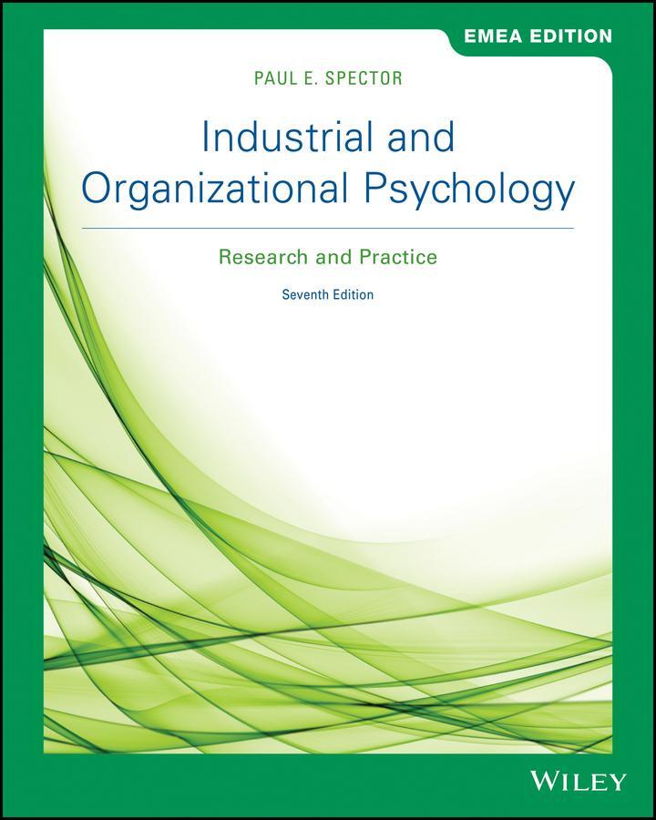 Cover: 9781119586203 | Industrial and Organizational Psychology | Paul E. Spector | Buch