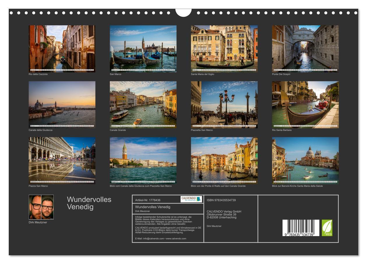 Bild: 9783435534739 | Wundervolles Venedig (Wandkalender 2025 DIN A3 quer), CALVENDO...