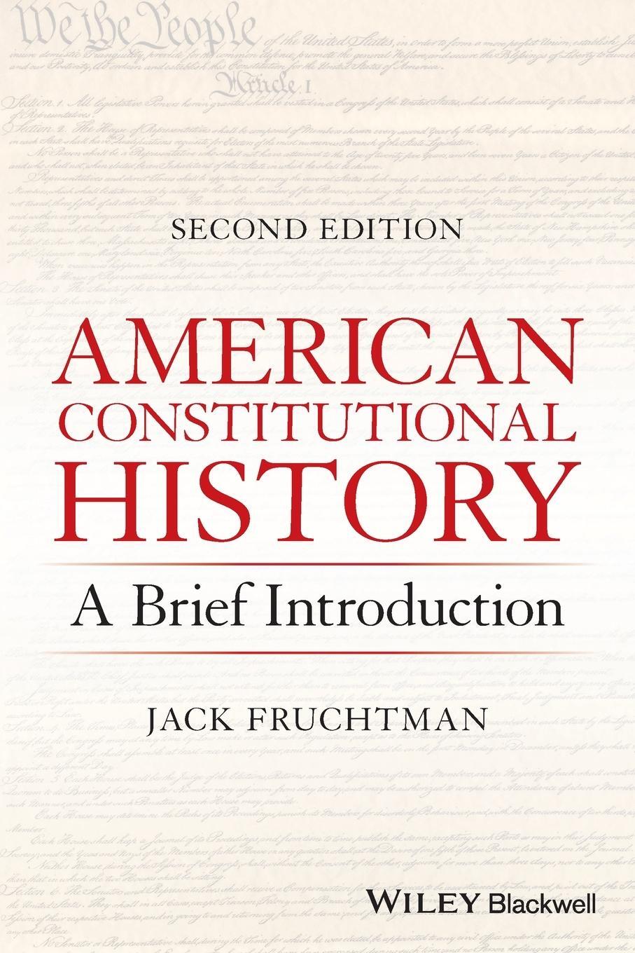 Cover: 9781119734277 | American Constitutional History | A Brief Introduction | Fruchtman