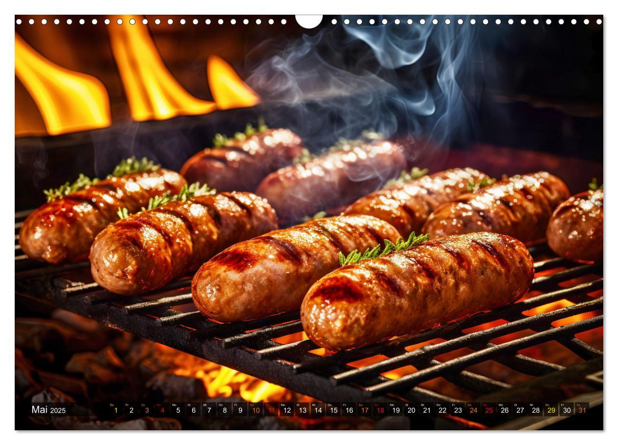 Bild: 9783383866647 | BBQ Feuerzauber - Grillkalender (Wandkalender 2025 DIN A3 quer),...