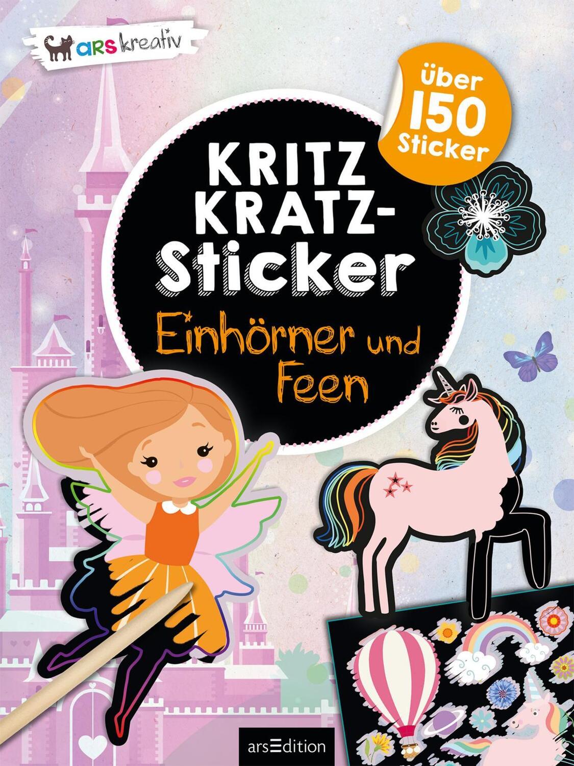 Bild: 9783845833682 | Kritzkratz-Sticker Einhörner und Feen | Über 150 Sticker | Taschenbuch
