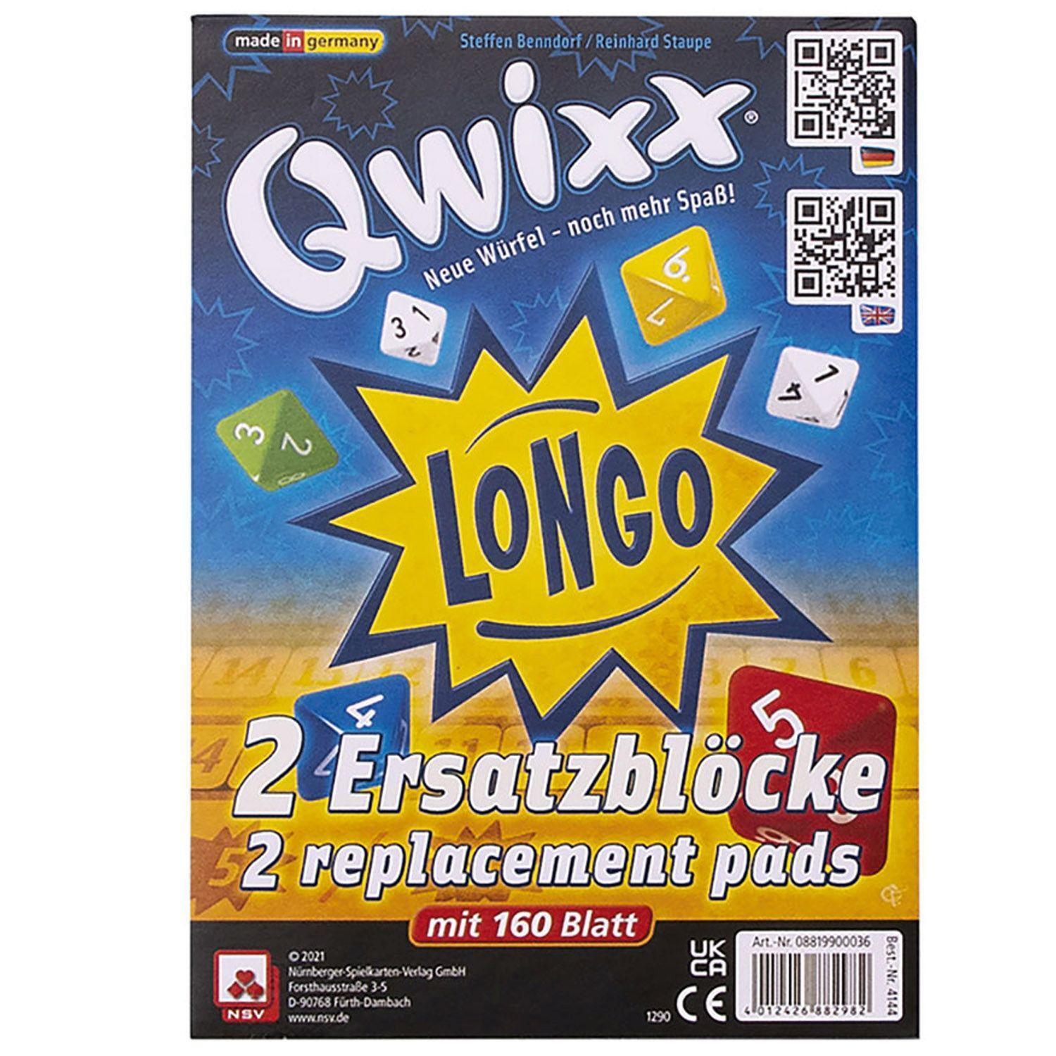 Cover: 4012426882982 | Qwixx Longo Ersatzblöcke | Nürnberger Spielkarten Verlag | Spiel