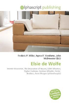 Cover: 9786130937577 | Elsie de Wolfe | Frederic P. Miller (u. a.) | Taschenbuch | Englisch