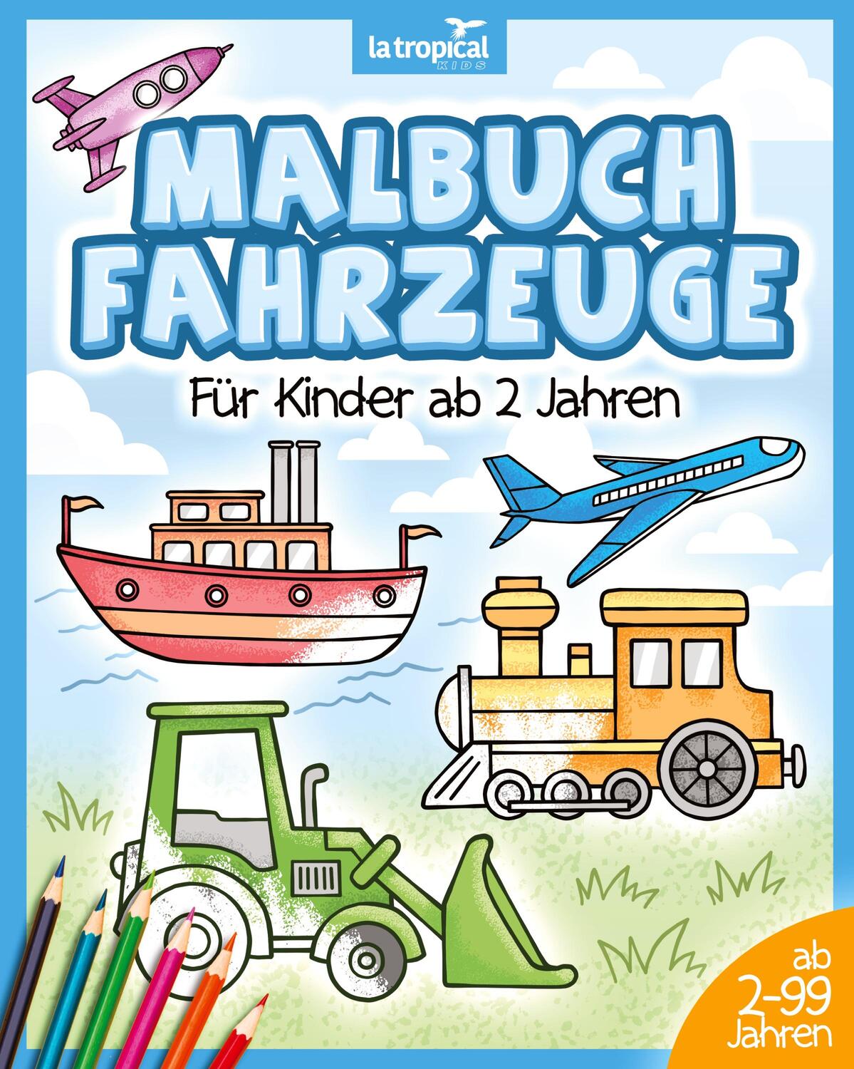Cover: 9783969080382 | Malbuch Fahrzeuge für Kinder ab 2 Jahren | David Ludwig | Taschenbuch