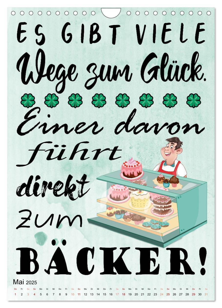 Bild: 9783435889167 | Bäckersprüche (Wandkalender 2025 DIN A4 hoch), CALVENDO Monatskalender