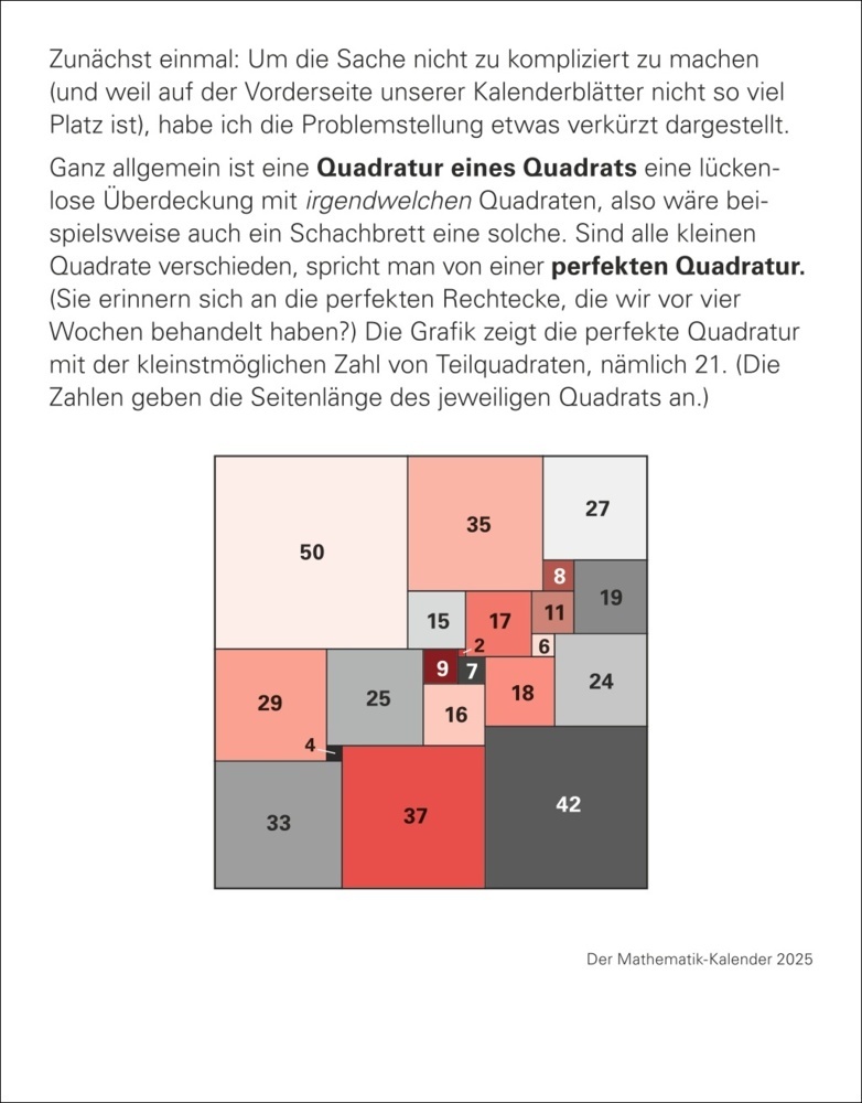 Bild: 9783840034466 | Der Mathematik-Kalender Tagesabreißkalender 2025 - Nachts teile ich...