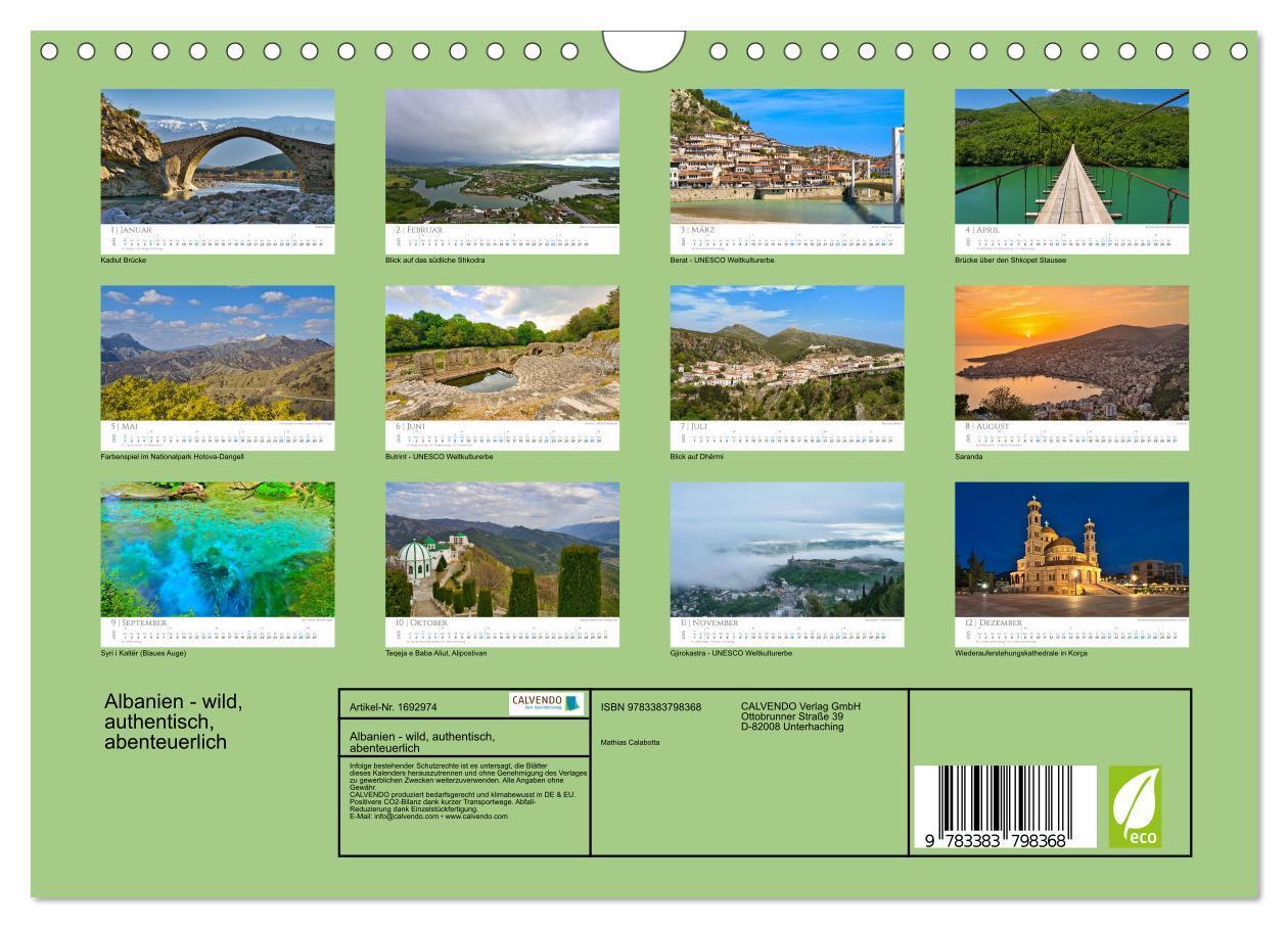 Bild: 9783383798368 | Albanien - wild, authentisch, abenteuerlich (Wandkalender 2025 DIN...