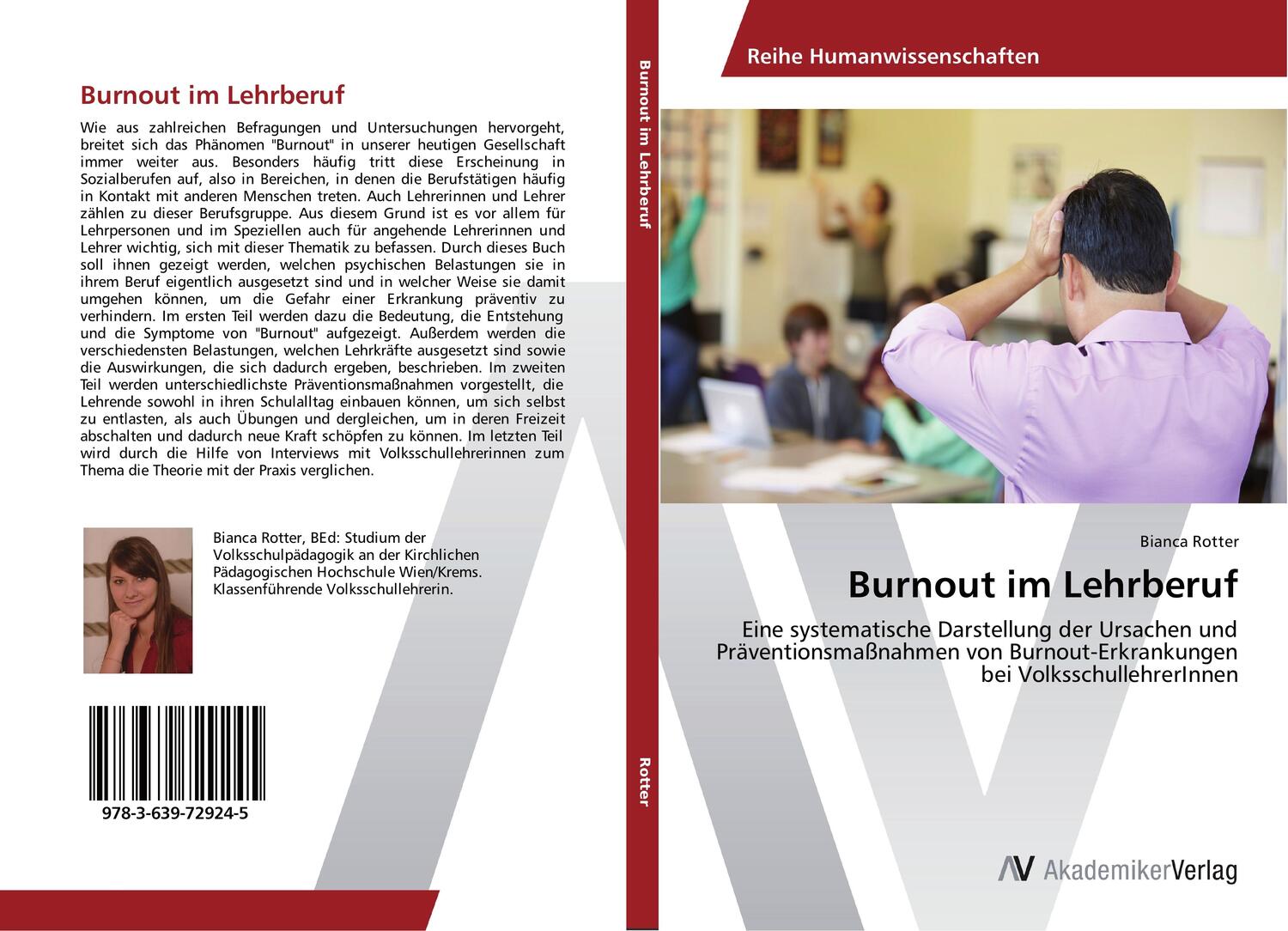 Cover: 9783639729245 | Burnout im Lehrberuf | Bianca Rotter | Taschenbuch | EAN 9783639729245