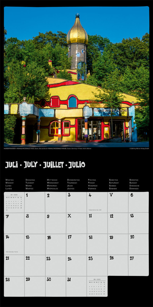 Bild: 9783910430150 | Hundertwasser Broschürenkalender Architektur 2025 | Wörner Verlag GmbH