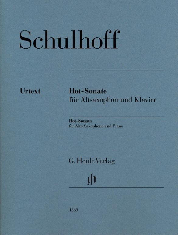 Cover: 9790201813691 | Hot-Sonate für Altsaxophon und Klavier, Urtext | Erwin Schulhoff