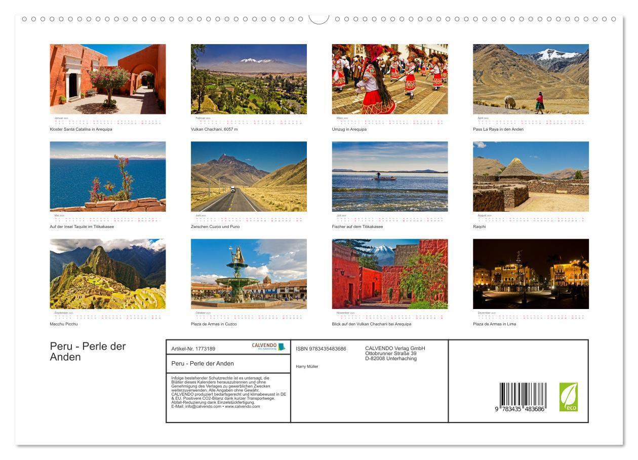 Bild: 9783435483686 | Peru - Perle der Anden (hochwertiger Premium Wandkalender 2025 DIN...