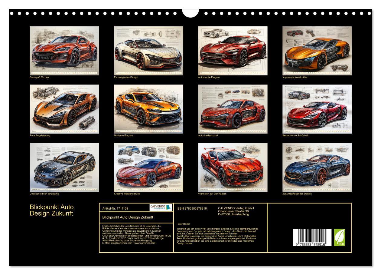 Bild: 9783383878916 | Blickpunkt Auto Design Zukunft (Wandkalender 2025 DIN A3 quer),...