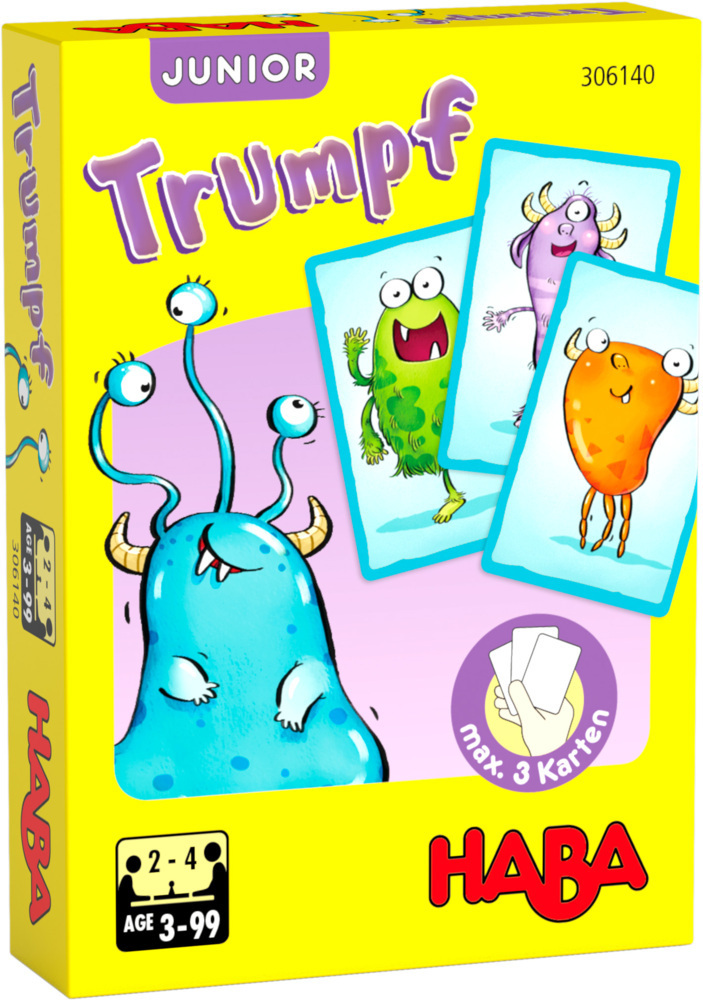Cover: 4010168256467 | Trumpf Junior (Kinderspiel) | 36 Monsterkarten, 1 Spielanleitung