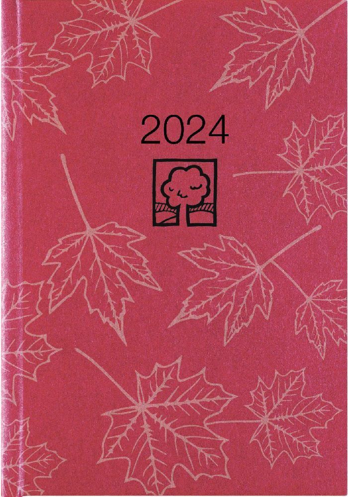 Cover: 4006928023622 | Buchkalender rot 2024 - Bürokalender 14,5x21 cm - 1 Tag auf 1 Seite...