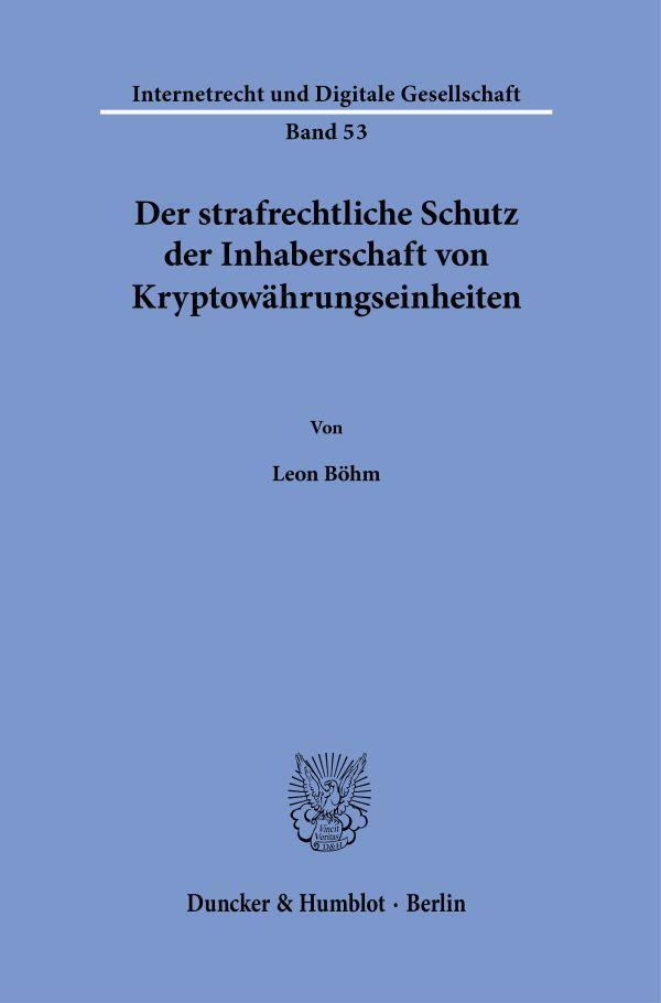 Cover: 9783428189083 | Der strafrechtliche Schutz der Inhaberschaft von...