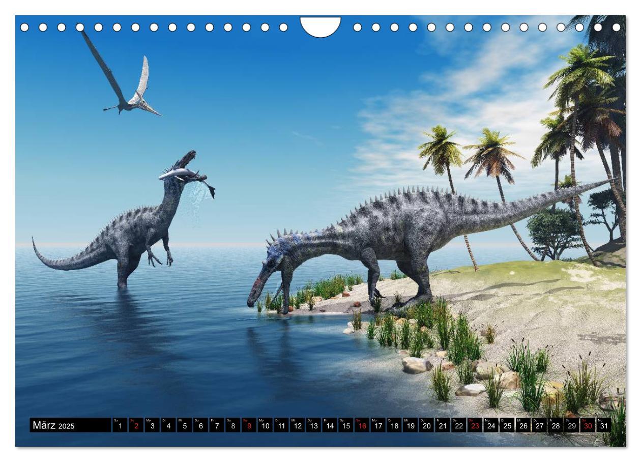 Bild: 9783435568208 | Dinosaurier. Urzeitliche Giganten (Wandkalender 2025 DIN A4 quer),...