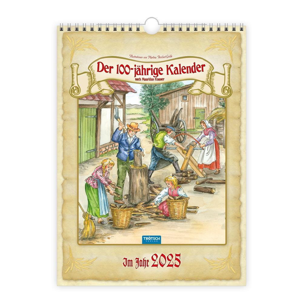 Cover: 9783988022004 | Trötsch Classickalender Der 100-jährige Kalender 2025 | Wandkalender