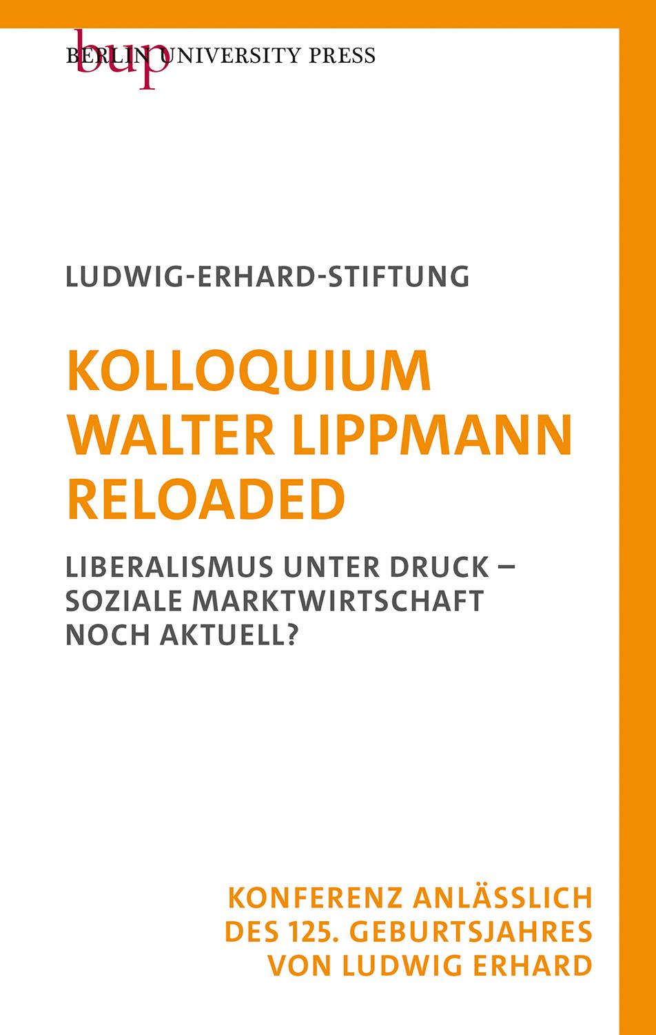 Cover: 9783737413381 | Kolloquium Walter Lippmann Reloaded | Bonn | Buch | 288 S. | Deutsch