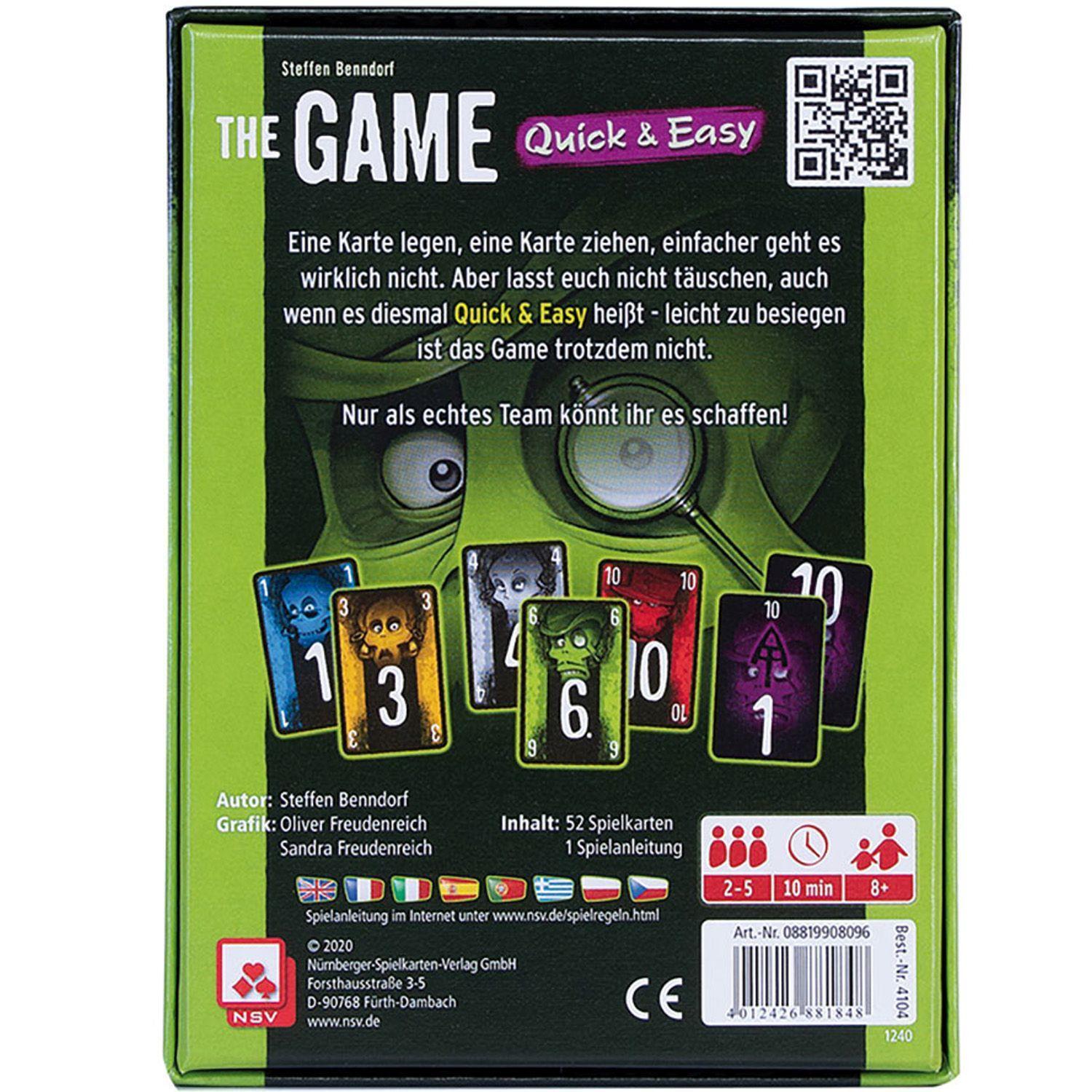 Bild: 4012426881848 | THE GAME QUICK AND EASY | Steffen Benndorf | Spiel | Brettspiel | 2020