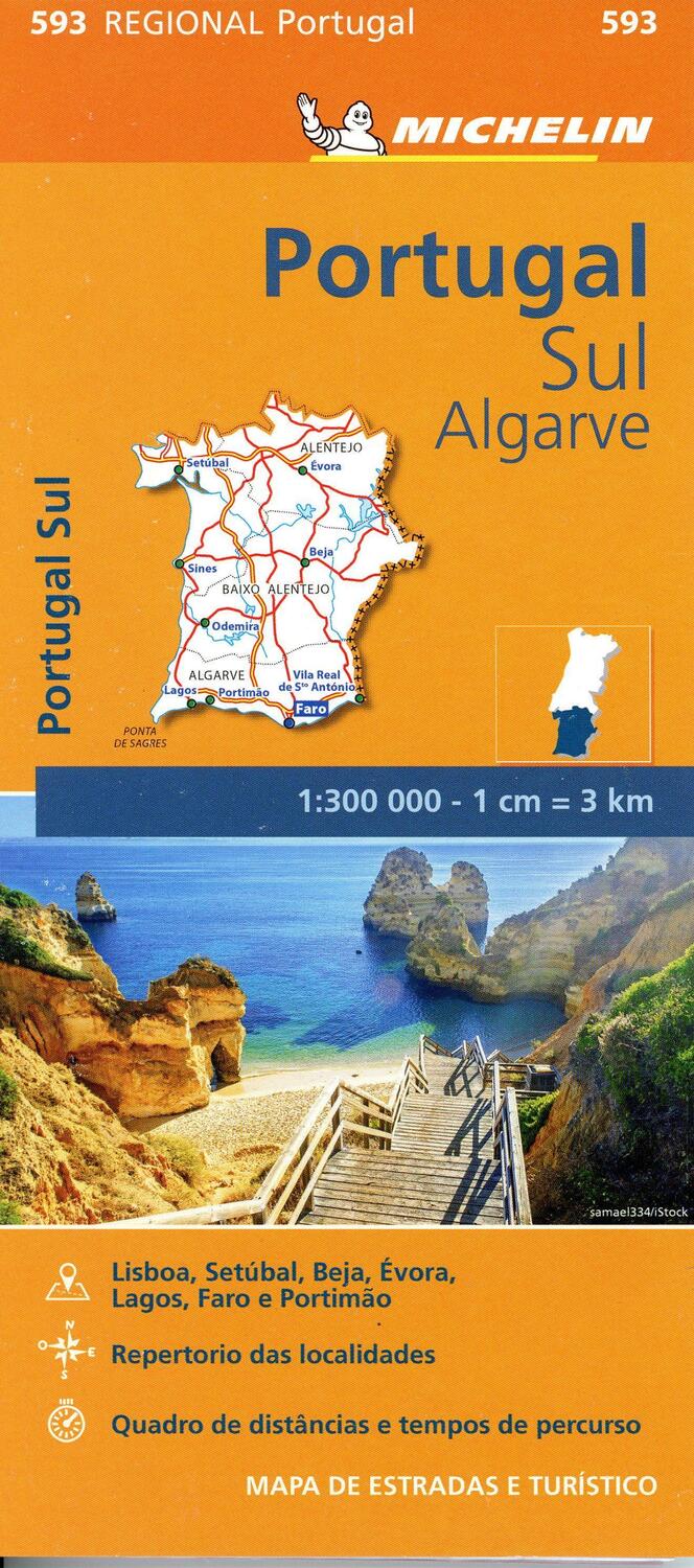 Cover: 9782067184770 | Michelin Portugal Süd | (Land-)Karte | MICHELIN Regionalkarten | 2023