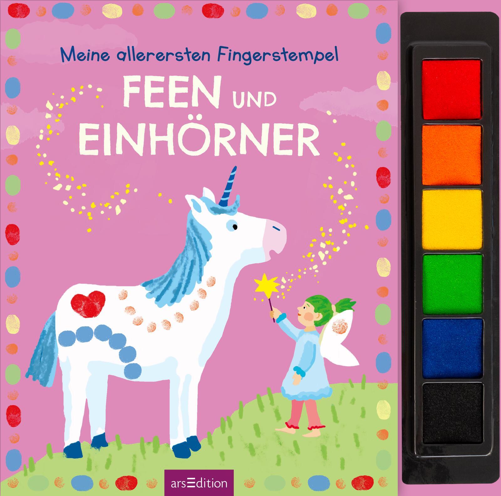 Cover: 9783845860688 | Meine allerersten Fingerstempel Feen und Einhörner | Katja Mensing