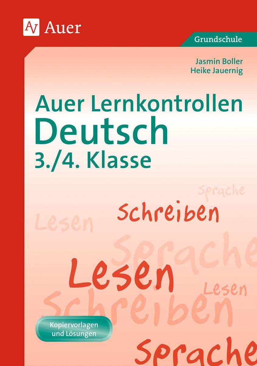 Cover: 9783403063575 | Auer Lernkontrollen Deutsch, Klasse 3/4 | Jasmin Boller (u. a.) | 2010