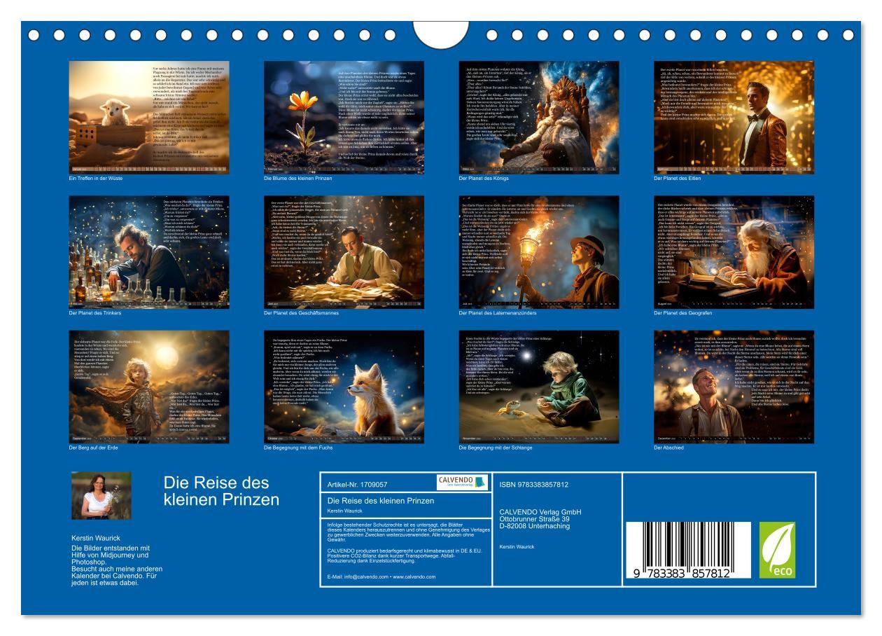 Bild: 9783383857812 | Die Reise des kleinen Prinzen (Wandkalender 2025 DIN A4 quer),...