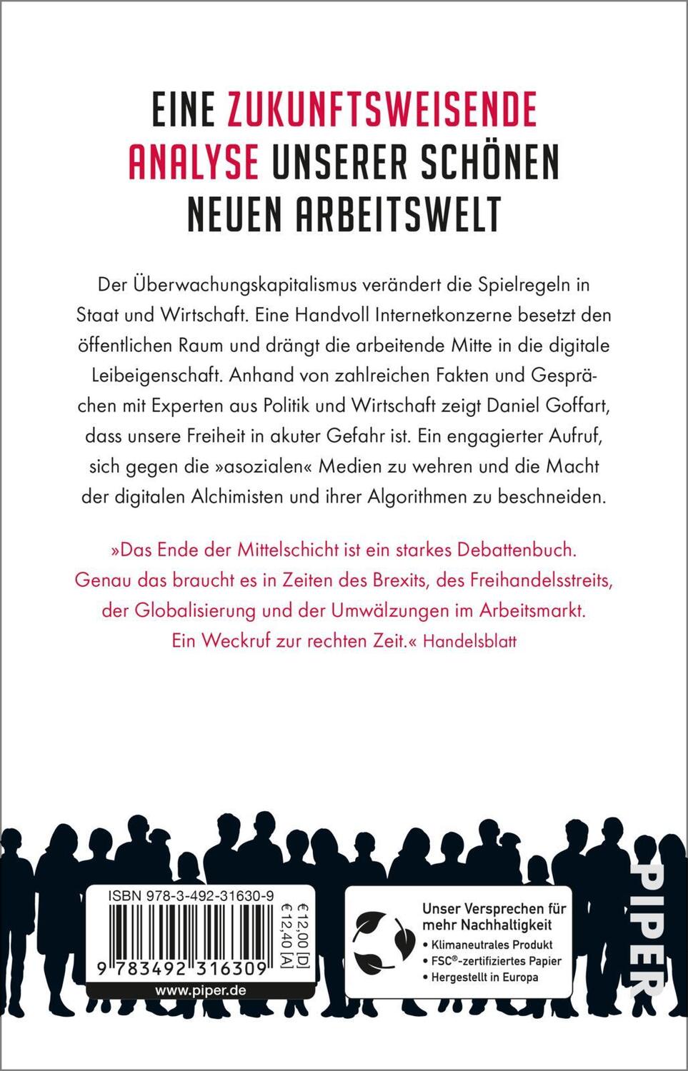 Rückseite: 9783492316309 | Das Ende der Mittelschicht | Daniel Goffart | Taschenbuch | Deutsch