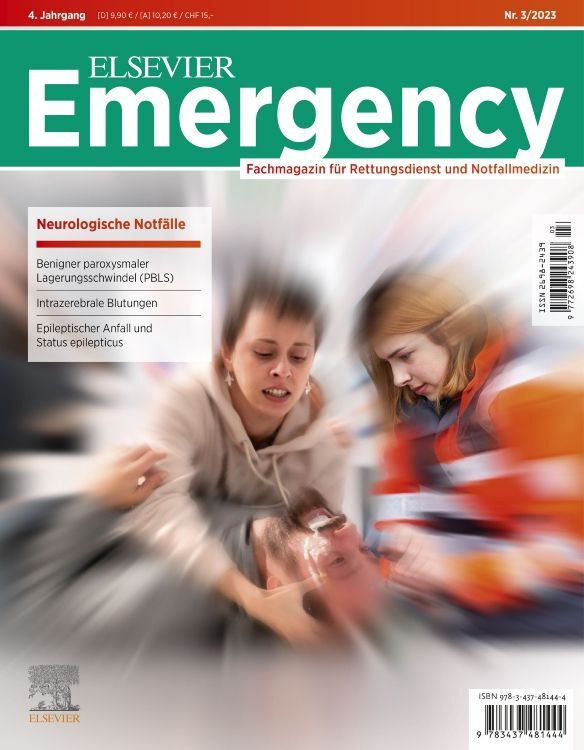 Cover: 9783437481444 | ELSEVIER Emergency. Neurologische Notfälle. 3/2023 | Broschüre | 76 S.