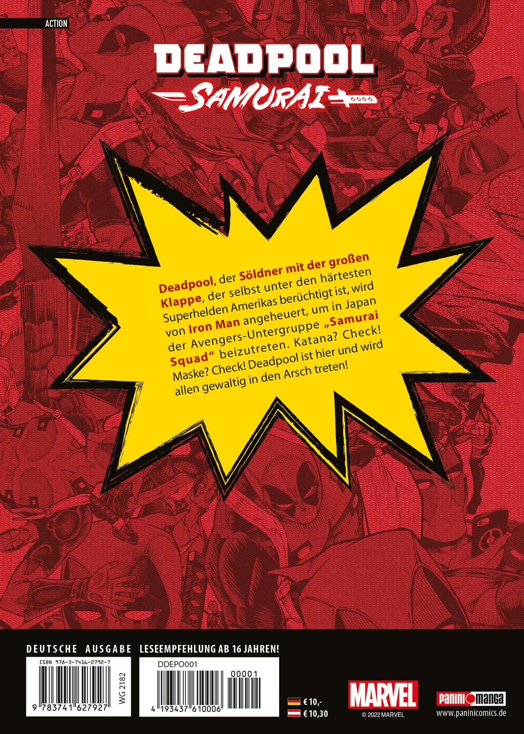 Rückseite: 9783741627927 | Deadpool Samurai (Manga) 01 | Bd. 1 | Sanhiro Kasama (u. a.) | Buch