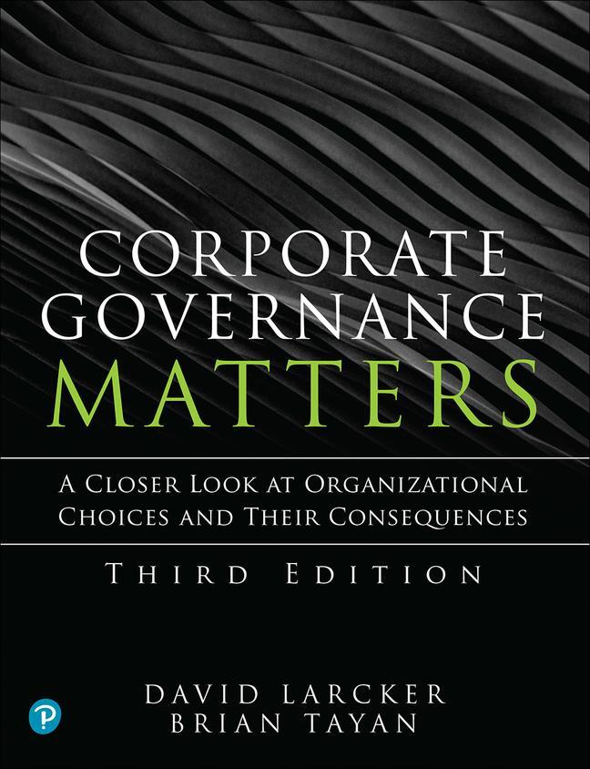 Cover: 9780136660026 | Corporate Governance Matters | David Larcker (u. a.) | Taschenbuch