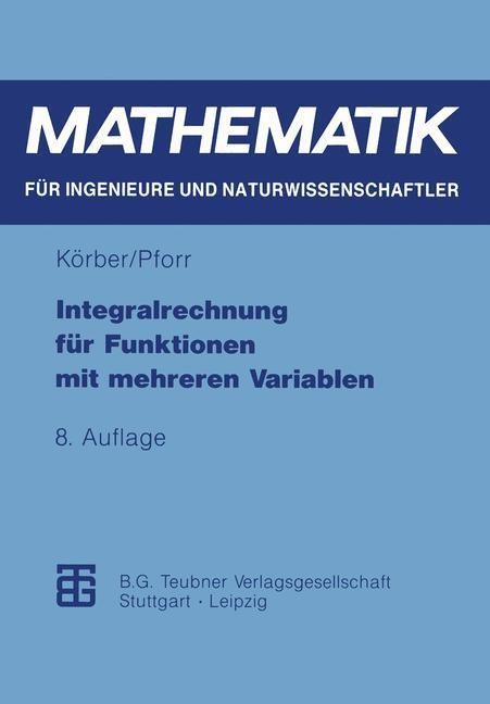Cover: 9783815420423 | Integralrechnung für Funktionen mit mehreren Variablen | Pforr | Buch