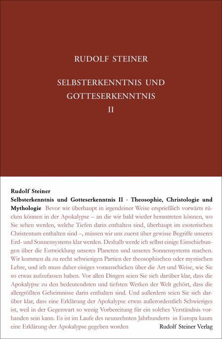 Cover: 9783727409059 | Selbsterkenntnis und Gotteserkenntnis 2 | Rudolf Steiner | Buch | 2018
