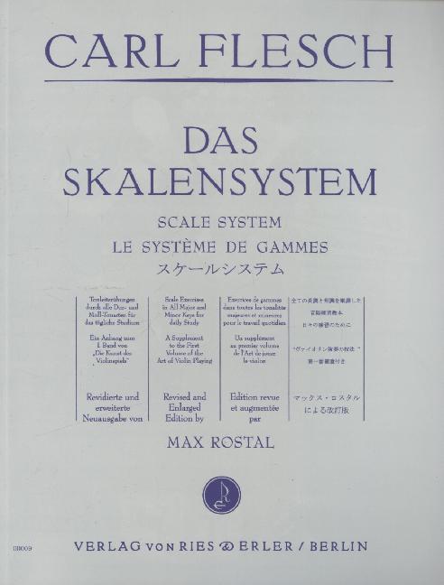 Cover: 9790013000098 | Das Skalensystem für Violine | Carl F. Flesch | Deutsch | Ries & Erler