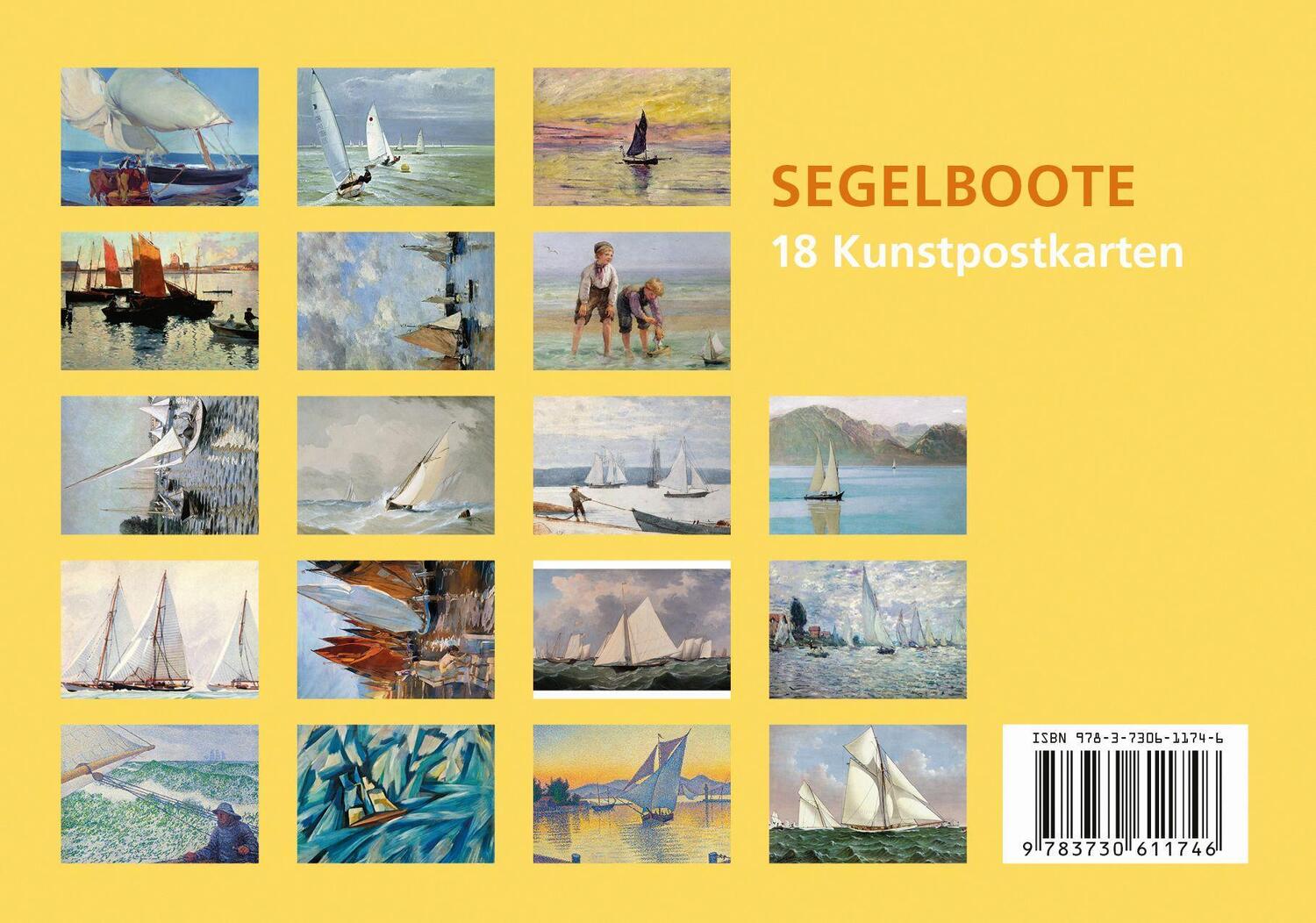 Bild: 9783730611746 | Postkarten-Set Segelboote | 18 Kunstpostkarten | Anaconda Verlag