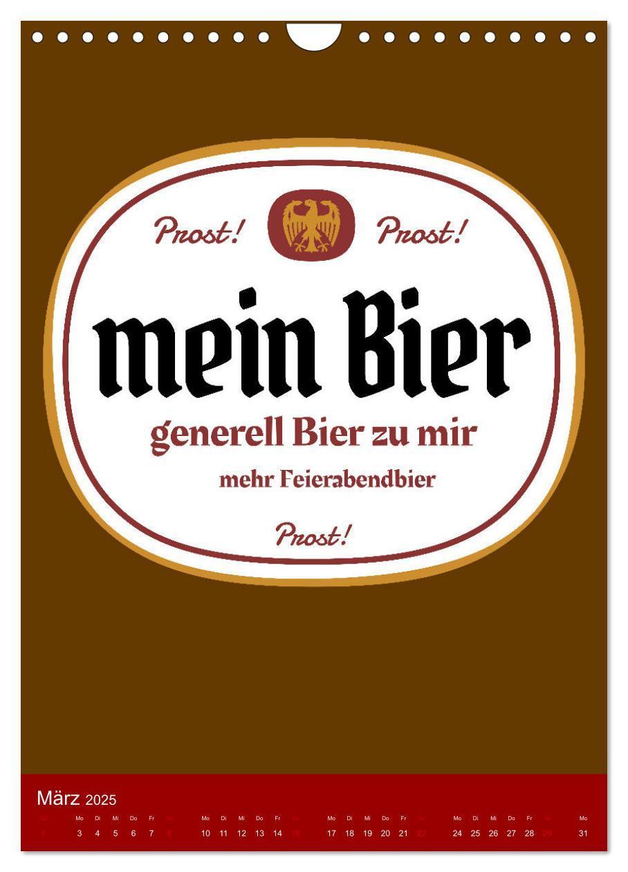 Bild: 9783435934157 | BIER Wandkalender -Trinken mit Stil (Wandkalender 2025 DIN A4...