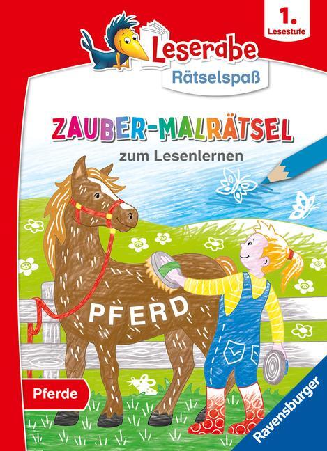 Cover: 9783473488896 | Leserabe Rätselspaß Zauber-Malrätsel zum Lesenlernen: Pferde (1....