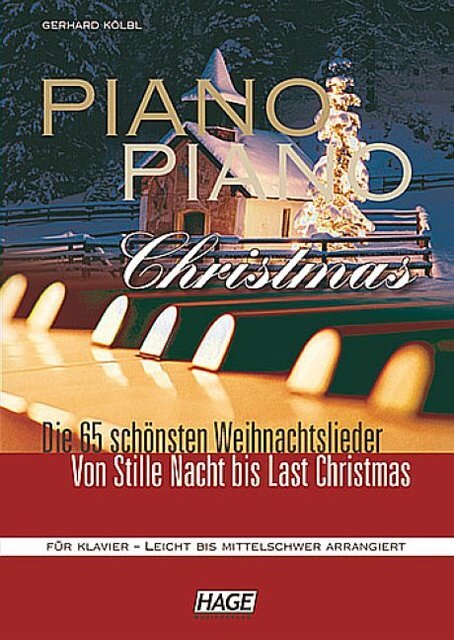 Cover: 4026929912138 | Piano Piano Christmas | Buch | Hage Musikverlag | EAN 4026929912138