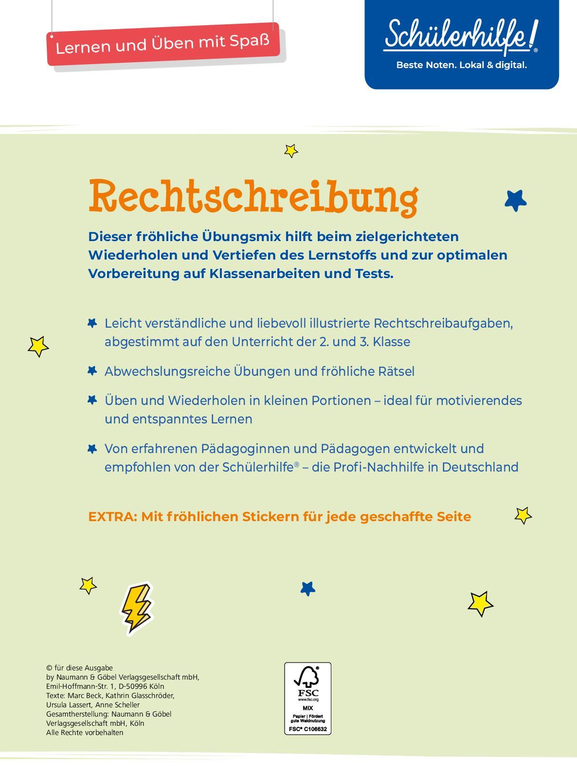 Rückseite: 9783625194859 | Rechtschreibung - 2./3. Klasse | Schülerhilfe | Taschenbuch | 98 S.