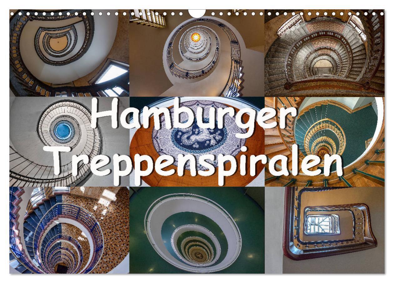 Cover: 9783383114731 | Hamburger Treppenspiralen (Wandkalender 2024 DIN A3 quer), CALVENDO...
